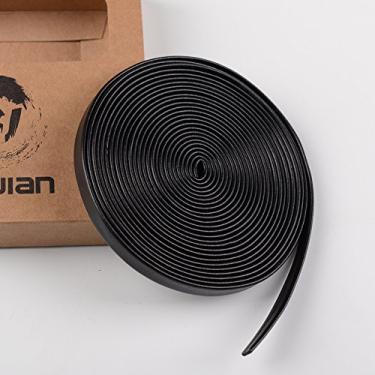 Imagem de (Couro Ito- Preto Brilhante) - SHI JIAN Couro Seda Algodao Ito Sageo Cordao para Japones Katana Espada Tsuka Cabo