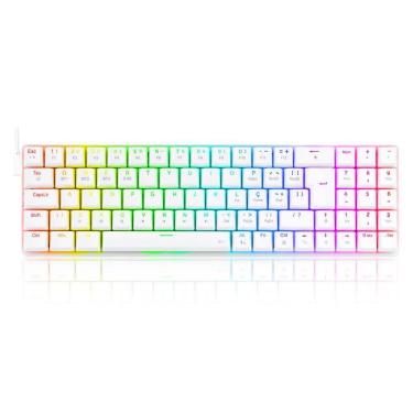 Imagem de Teclado Mecânico Gamer Redragon Ashe - ABNT2 - RGB Chroma - Switch Blue - Branco - K626-KB-W