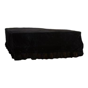 Imagem de menolana Capa de piano de cauda, ​​lavável, decorativa, evita danos de poeira, Preto, L