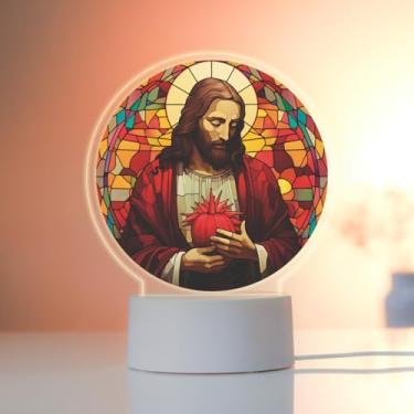 Imagem de Luminária colorida Led UV - Jesus Cristo,fé, Religiosos