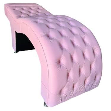 Imagem de Maca Estética Estofada M1 60cm - In9 Decor, Corino Rosa Bebê - In9 Dec