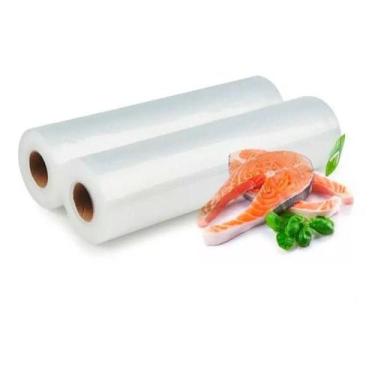 Imagem de Rolo Bobina De Saco Embalagem Seladora A Vácuo Ranhuras 25cm - VIL