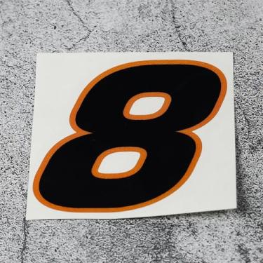 Imagem de Horayten Adesivo de carro com número personalizado fita de números de corrida para capacete de motocross Dirt Bike Capacete Auto Body Fuel Tank DIY decalques (8, altura 10 cm)