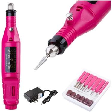 Imagem de Lixa Elétrica Portátil Bivolt Unhas Acrigel Gel Porcelana