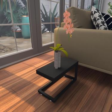 Imagem de Mesa Lateral Preta Aparador De Sofa Sala Mesa Lateral Cama