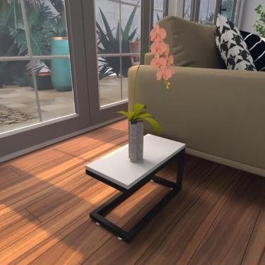 Imagem de Mesa Lateral Cinza Aparador De Sofa Sala Mesa Lateral Cama