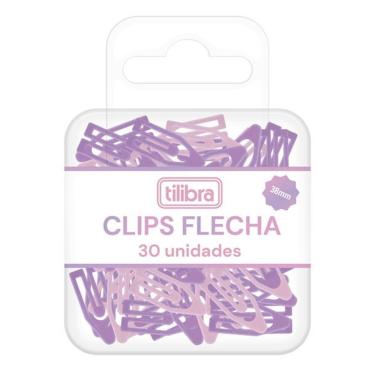 Imagem de Clips Flecha Rosa E Lilás Tilibra - 30und