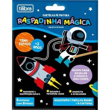 Imagem de Raspadinha Magica Espaço Tilibra - C- 6 Cartelas