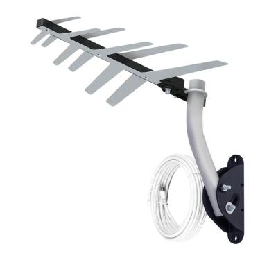 Imagem de Antena Externa Digital Aquario Dtv-1500 Full Hd 10mt Cabo