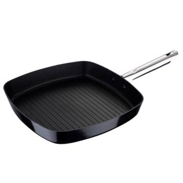 Imagem de Grill Bergner Pixel Pro Em Alumínio Prensado - 28 Cm Preto
