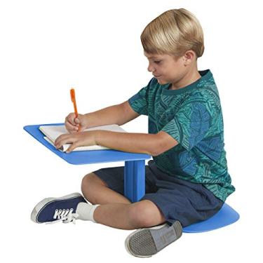 Imagem de ECR4Kids Mesa de colo portátil The Surf, suporte para laptop/mesa de escrita, azul