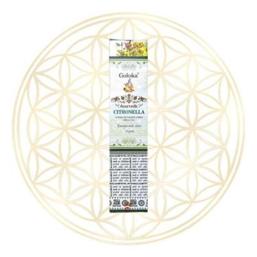 Imagem de Incenso Goloka Indiano Vareta Linha Ayurvedic - AROMAS, Citronela
