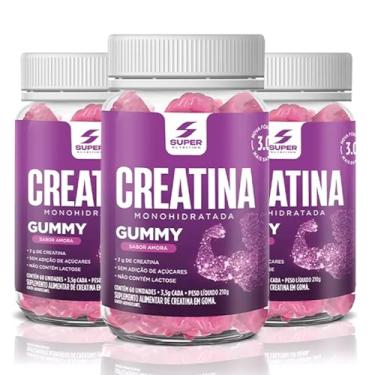 Imagem de Kit 3 Creatina Monohidratada 3g Super Gummy Sabor Amorah - 60un