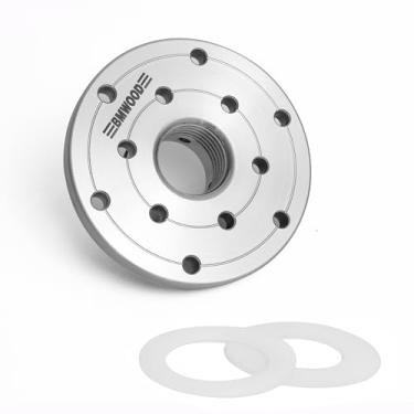 Imagem de BMWOOD Placa frontal de 10 cm com rosca de 3,5 cm x 8TPI, com duas arruelas de nylon para torno de madeira.