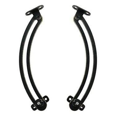 Imagem de Bitray Dobradiça de suporte da tampa, bronze de 17,8 cm, suporte ajustável com parafusos (lado esquerdo e direito)