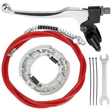 Imagem de YOXUFA Alavanca de freio de alavanca de embreagem de 22 mm 172 cm cabo de freio de tambor traseiro de 105 mm conjunto de de freio para Coleman CT200U CT200U-EX BT200X Baja Warrior Heat MB200 196cc 6,5hp Motor Mini Bike Part
