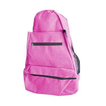Imagem de simhoa Bolsa de tênis, mochila profissional para badminton, bolsa de transporte versátil, portátil para pickleball, de mão para mulheres e homens, Rosa Vermelha