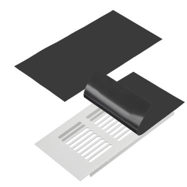 Imagem de PATIKIL Capa de ventilação magnética de 30 cm x 20 cm, 2 peças de capa de registro de ar de parede de chão bloqueador de ventilação magnética para forno de lareira HVAC RV doméstico, preto