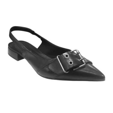 Imagem de Bottero, Scarpin Feminino Bottero Couro Salto Bloco Preto 354818-7 Tamanho:39;Cor:Preto