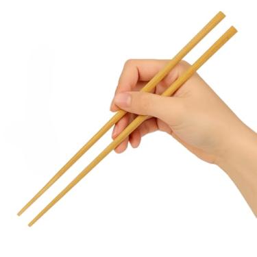 Imagem de Kit 10 Pares de Hashi de Bambu Chopstick, 24cm, Reutilizável, Ideal para Comida Japonesa e Chinesa, 20 pauzinhos