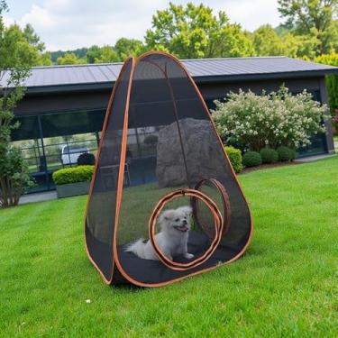 Imagem de Gabinetes Para Gatos Ao Ar Livre 6 Em 1, Tendas De Malha Pop-up Portáteis, Cercadinhos Túneis De Brincar Fora Para Animais De Estimação Diy Para Gatos, Cone-shaped Tent