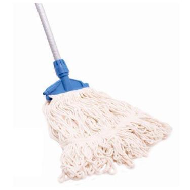 Imagem de Vassoura Esfregão Mop Úmido Limpeza Pesada Chão Algodão Ponta Cortada 