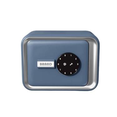 Imagem de Fenteer Cofrinho com senha de impressão digital, economizador de dinheiro, recipiente de armazenamento prático e versátil, fechadura com código de balcão, Azul