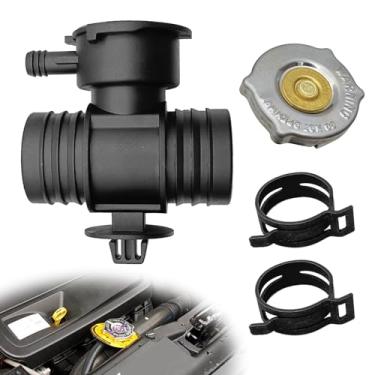 Imagem de Dunviku Gargalo de enchimento de radiador de alumínio com tampa de substituição 52028810AL serve para Chrysler 200 Sebring Dodge Avenger Durango Dakota Jeep Compass Patriot Models