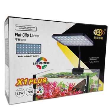 Imagem de Luminária LED de Clip Preta X1 Plus 13 W para Aquário Pequeno até 40cm