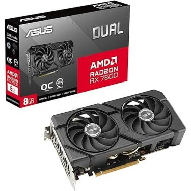 Imagem de Placa de Vídeo DUAL RX 7600 O8G EVO AMD Radeon, 8GB GDDR6