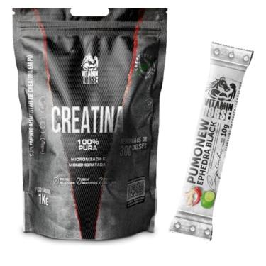 Imagem de Creatina Monohidratada 1kg – Suplemento em Pó | Vitamin Horse