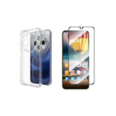 Imagem de Compatível com Xiaomi Poco C75 - Capinha Capa Case Anti Impacto Queda Shock + Pelicula de Vidro 3d Full Cover
