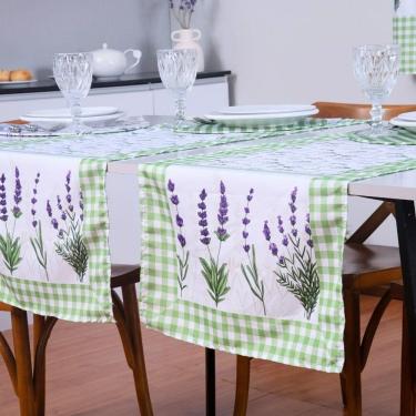 Imagem de Caminho De Mesa Estampado Allegra 1 Peça 1,25m X 43cm 100% Poliéster - Lavanda