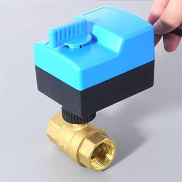 Imagem de DN25 (G1.0 Quot;) Válvula de esfera de latão com atuador elétrico AC220V/motorizada/motorizada, válvulas de duas vias tipo interruptor, 1 peça (DN25, 24V)