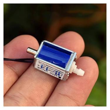 Imagem de Válvula solenoide pequena de 2 vias CC 3 V 3,7 V 5 V 2 posições normalmente aberta N/O válvula de controle de fluxo de gás de ar DIY WWECCQIJ