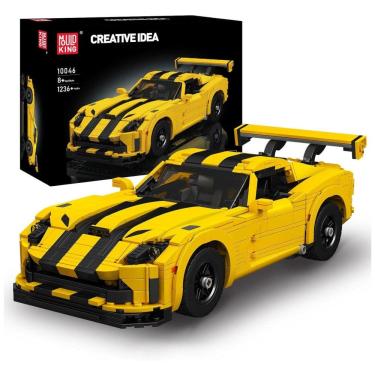 Imagem de Kit de Construção Carro Dodge Viper com 1236 Peças para Crianças e Adultos, Mould King, Amarelo