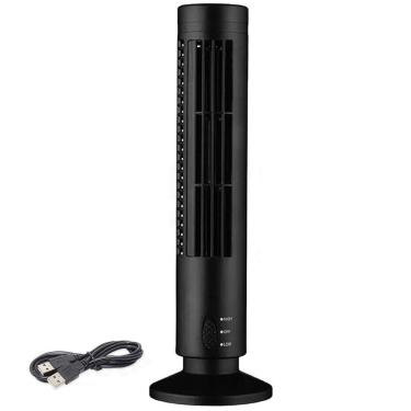 Imagem de Ventilador Torre Vertical USB 2 Velocidades Mesa Escritorio Cabeceira Quarto Sala Calor Sol Verao Dia Quente