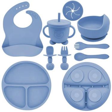 Imagem de Conjunto de alimentação para bebês de silicone Munlinder com ventosas 