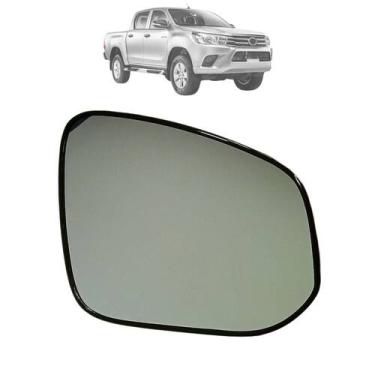Imagem de Espelho Lente Retrovisor + Base Toyota Hilux 2016 Até 2023 - METAGAL, 