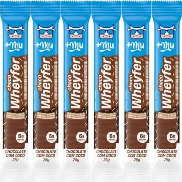 Imagem de Kit 6 choco wheyfer proteico baunilha 6g de proteina 25g +mu - MAISMU