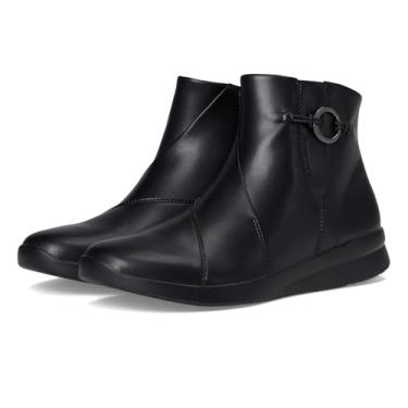 Imagem de Clarks Bota feminina Ellowyn Deva na altura do tornozelo, Couro preto, 7.5 Wide