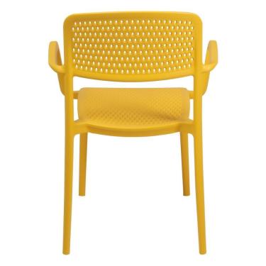 Imagem de Cadeira Tramontina Serena Em Polipropileno Amarelo Com Braços