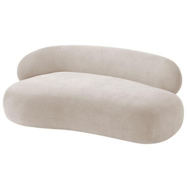 Imagem de Divã Recamier Luxo Canadá 150cm Lado Direito Linho Adj Decor Bege