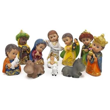 Imagem de Presépio Infantil Importado Resina 11 Peças 14 cm