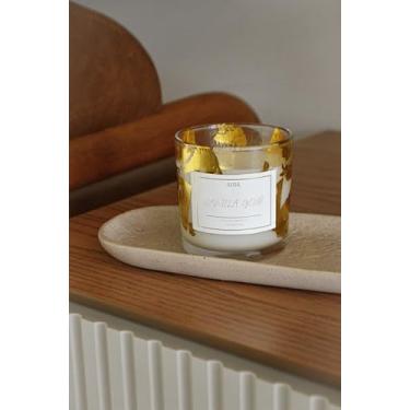 Imagem de Vela Aromática Vanilla Gold, Aida Essências, Dourado, 170g, Blend de Ceras Naturais, Pavio 100% Algodão, Uso Decorativo e Aromatizante