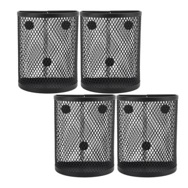 Imagem de SUNGOOYUE Suporte Magnético Resistente para Caneta, Malha de Metal, Organizador de Armazenamento de Lápis, Escritório Multiuso, Mesa de Casa, Preto para Estudantes e Professores (4 unidades)