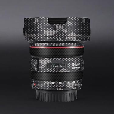 Imagem de Adesivo de lente de câmera EF 8-15 4 L para Canon EF 8-15 mm F4 L Revestimento Película Protetora Vinil Decalque Pele (Mamba Titânio)