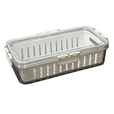 Imagem de Organizador Plástico de Geladeira Retangular com Tampa Hermética 2L - 