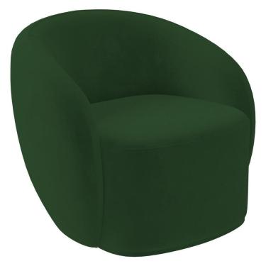 Imagem de Poltrona Para Sala De Estar Giratória Orgânica Garbin Z08 Veludo Verde - Mpozenato