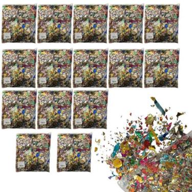 Imagem de Kit 15 Pacotes Confete Carnaval Colorido Metálico - DREAM IN BOX